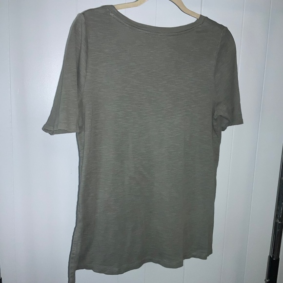 J. Jill Pima Scoop Neck Elbow Sleeve Tee Sz M - Picture 3 of 5